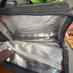 Gray Insulated travel bag for diaper bag